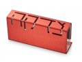 Contemporary anodized Aluminum Charity Tzedakah Box, Red - Adi Sidler