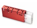 Contemporary anodized Aluminum Charity Tzedakah Box, Red - Adi Sidler