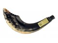 Crown Cut Ram's Horn Shofar in Moroccan Style - Dark