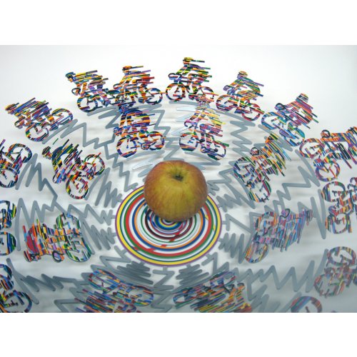 Cyclists Large Laser Cut Fruit Bowl or Wall Decoration - David Gerstein