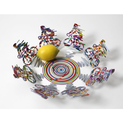 Cyclists Laser Cut Fruit Bowl or Wall Decoration - David Gerstein