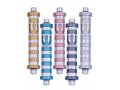 Cylinder Mezuzah Case with Bands in Light Colors, 4 Inches Height - Agayof