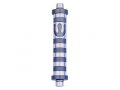 Cylinder Mezuzah Case with Bands in Light Colors, 4 Inches Height - Agayof