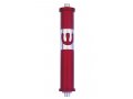 Cylinder Mezuzah Case with Curving Shin, in Dark Colors at 6 Inches Height - Agayof