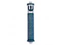 Cylinder Mezuzah Case with Shema Prayer and Shin in Dark Colors, Medium - Agayof