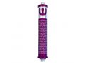 Cylinder Mezuzah Case with Shema Prayer and Shin in Dark Colors, Medium - Agayof