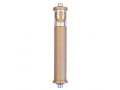 Cylinder Mezuzah Case with Shema Prayer and Shin in Light Colors, 4 Inches - Agayof