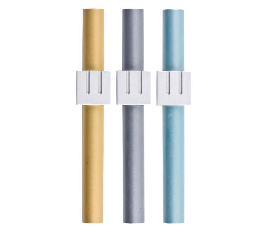 Cylinder Mezuzah Case with Square Shin, Light Colors at 5