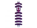 Cylinder Mezuzah Case with Triangles, Dark Colors at 4 Inches Height - Agayof