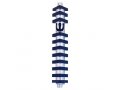Cylinder Mezuzah Case with Triangles, Dark Colors at 6 Inches - Agayof