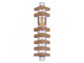 Cylinder Mezuzah Case with Triangles, Light Colors at 4 Inches Height - Agayof