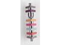 Cylinder Mezuzah Case with Triangles, Light Colors at 4 Inches Height - Agayof