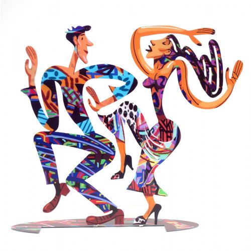 Dancers Free Standing Double Sided Sculpture Figures - David Gerstein