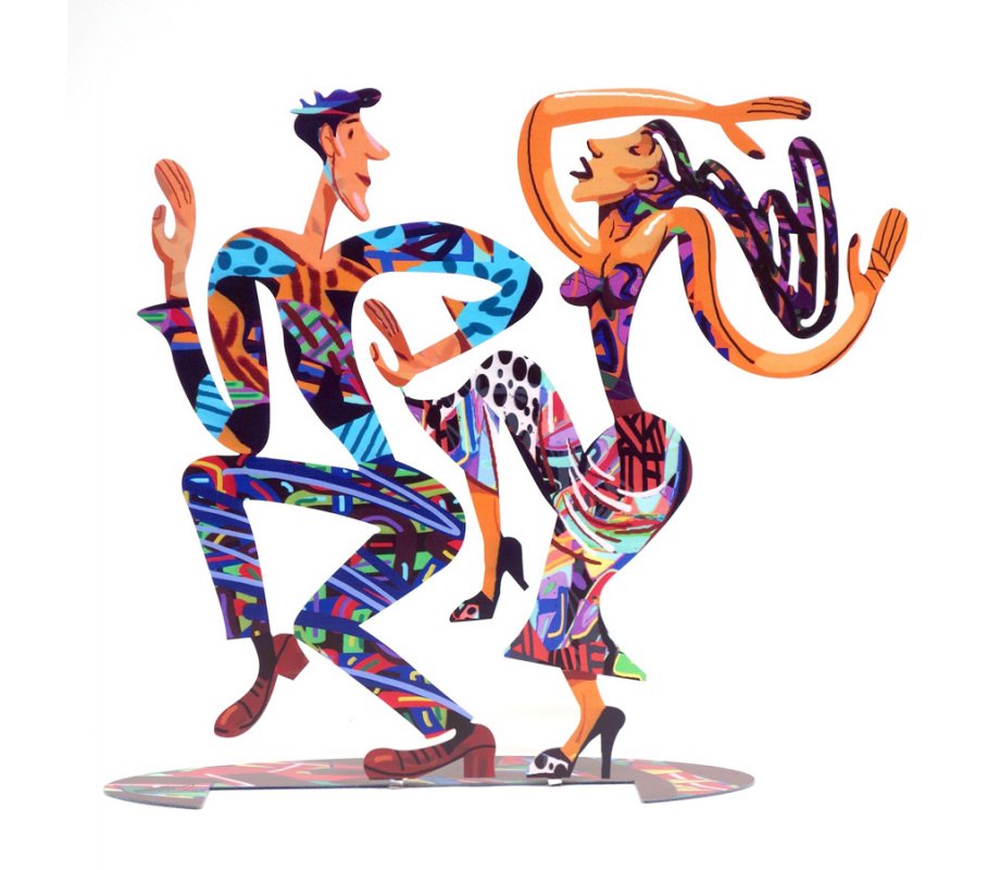 Dancers Free Standing Double Sided Sculpture Figures - David Gerstein