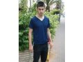 Dark Blue Adult T-Shirt with Tzitzit attached