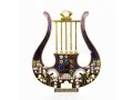 David's Lyre and Jerusalem Design, Enamel Wall Decoration in a Choice of Colors