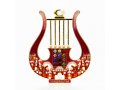 David's Lyre and Jerusalem Design, Enamel Wall Decoration in a Choice of Colors