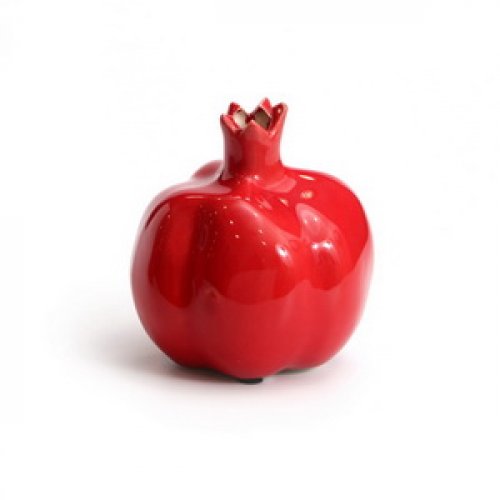 Decorative Colored Ceramic Pomegranate - Red