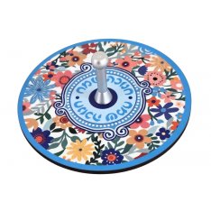 Decorative Dreidel with Stand, Flowers - Dorit Judaica
