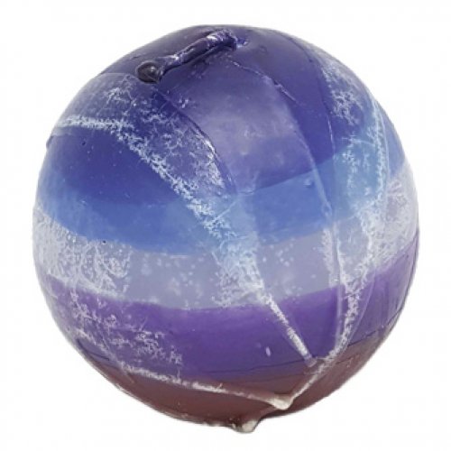 Decorative Handmade Round Candle - Purple and Blue