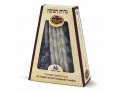 Decorative Hanukkah Candles, Handmade, Dripless - Gray & White