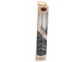 Decorative Set of Two Kosher Candle Tapers - Black and White with Wax Drops