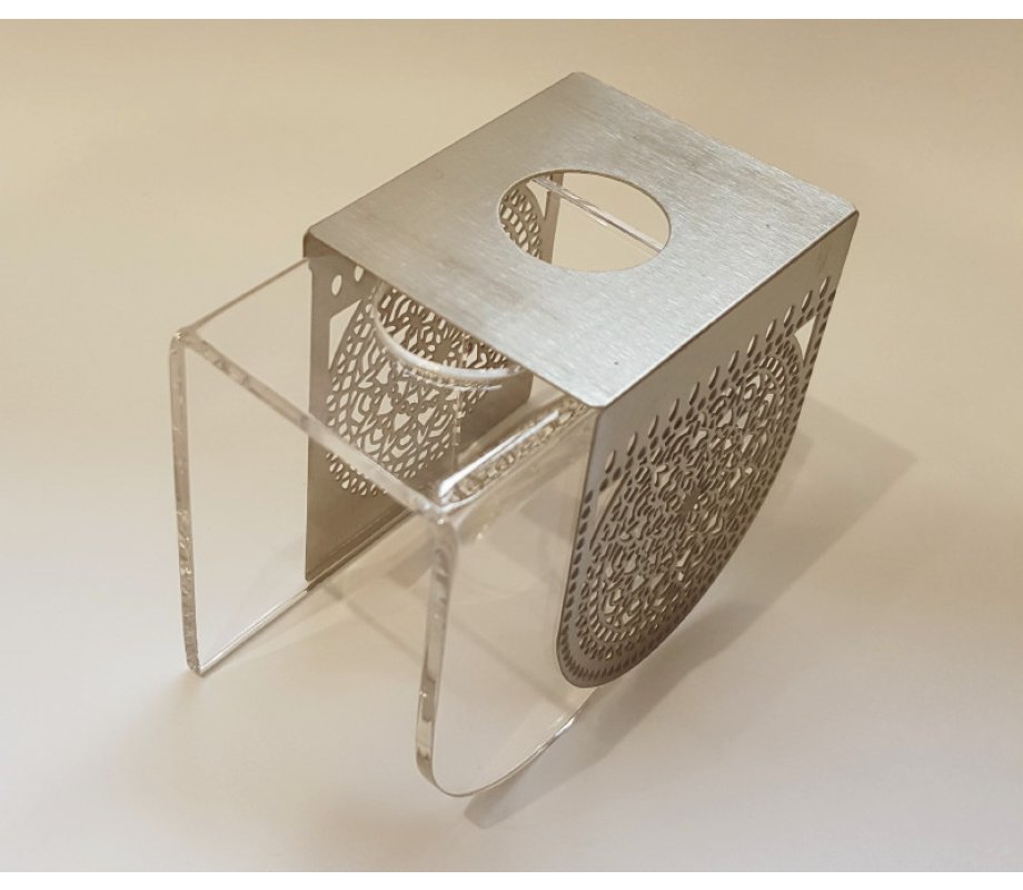 Delicate Filigree Lace Design Small Candlesticks - Dorit Judaica