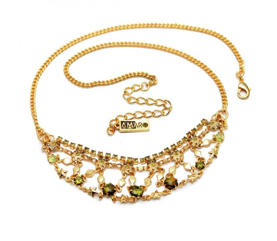 Delicate Handmade Vintage Style Jasper Necklace, Lace Collection - Amaro