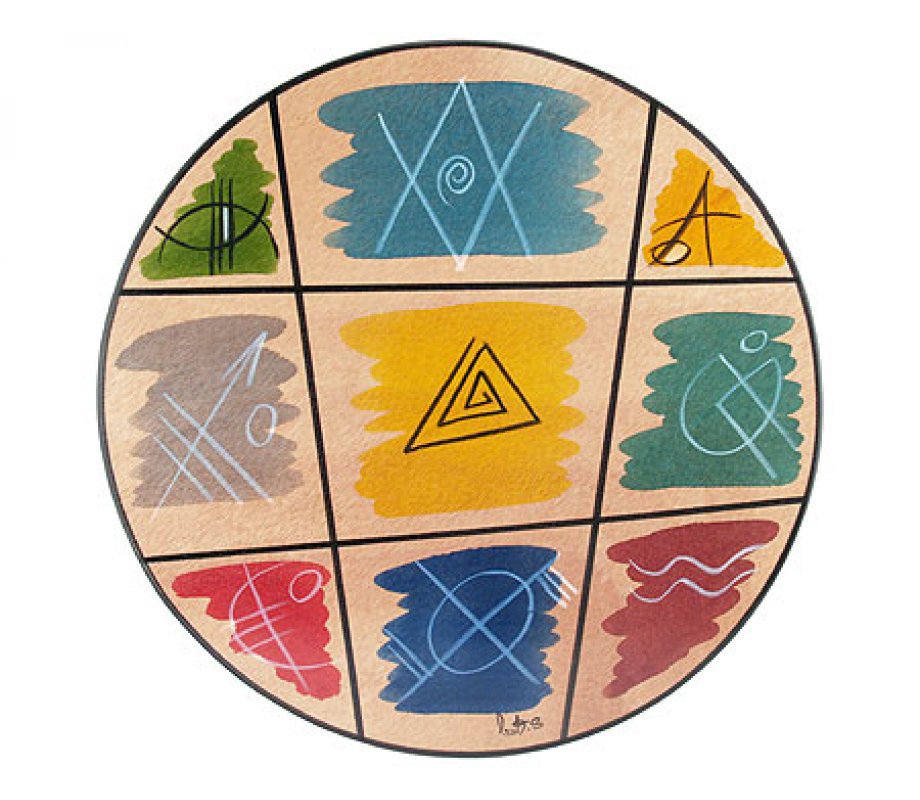 Domino Round Placemat - Kakadu