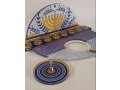 Dorit Judaica Chanukah Menorah with Detachable Dreidel - Menorah & Olive Branches