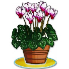 Dorit Judaica Large Free-Standing Cyclamen Sculpture
