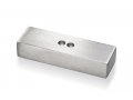 Double Spiral Hanukkah Dreidel Brushed Aluminum, Gray and Silver - Adi Sidler