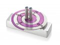 Double Spiral Hanukkah Dreidel Brushed Aluminum, Purple and Silver - Adi Sidler