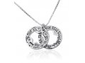 Double Star of David Ana BeKoach Hamsa Evil Eye Sterling Silver Necklace by HaAri Kabbalah Jewelry