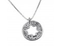 Double Star of David Ana BeKoach Hamsa Evil Eye Sterling Silver Necklace by HaAri Kabbalah Jewelry