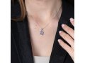 Double Star of David Pendant Necklace, Jerusalem Image on Reverse – Sterling Silver