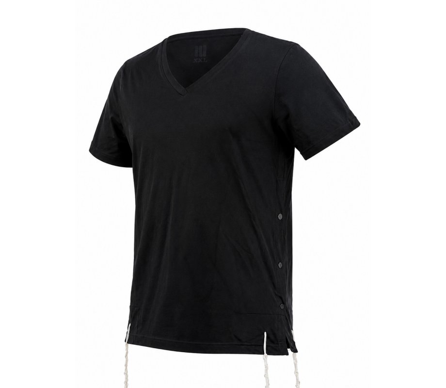 Dry-Fit Tzitzit T-shirt With Kosher Tzitzis in Black