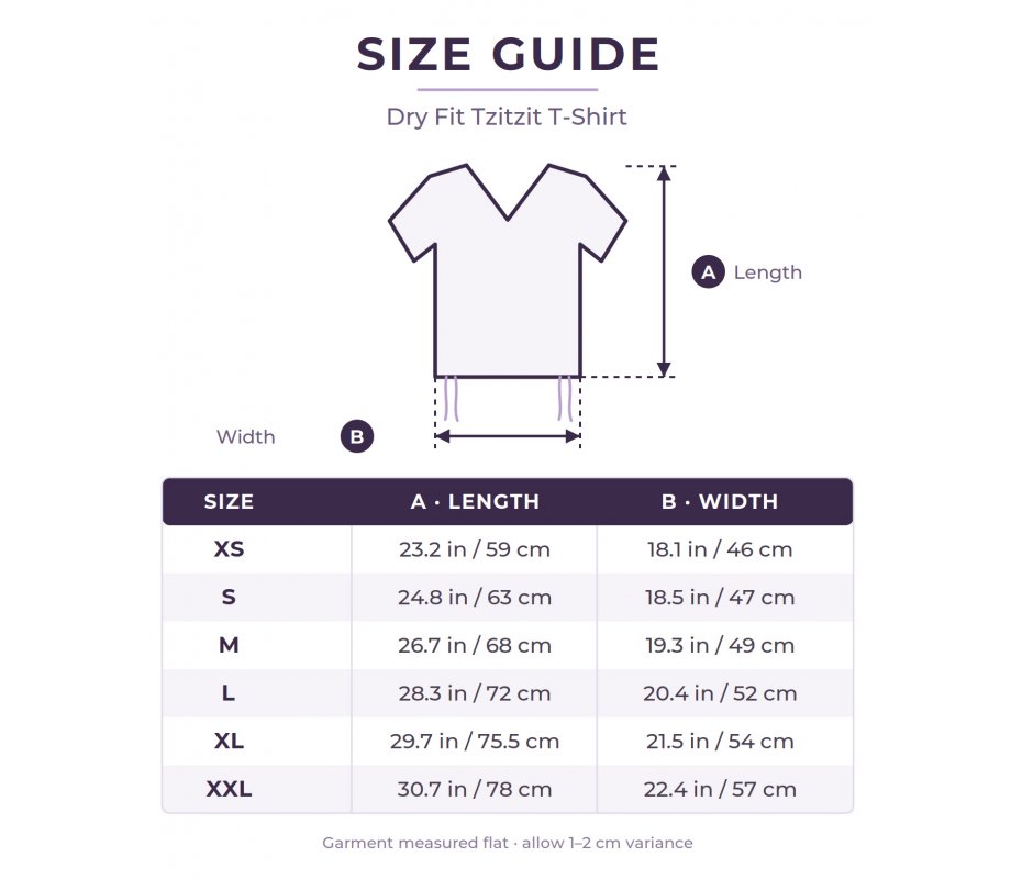 Dry-Fit Tzitzit T-shirt With Kosher Tzitzis in Black