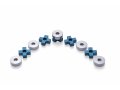 Dual Purpose Tic Tac Toe Hanukkah Menorah, Turquoise - Laura Cowan