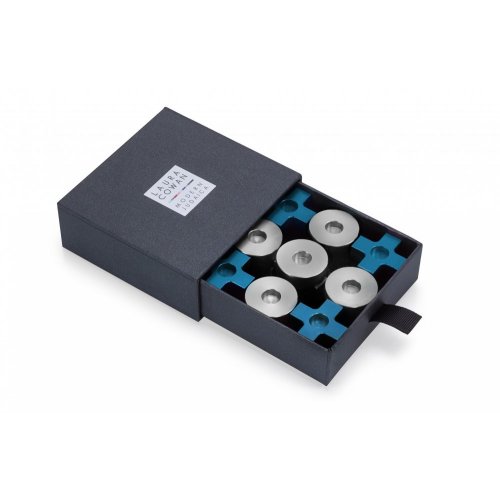 Dual Purpose Tic Tac Toe Hanukkah Menorah, Turquoise - Laura Cowan