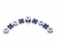Dural Purpose Tic Tac Toe Game and Hanukkah Menorah, Cobalt Blue - Laura Cowan