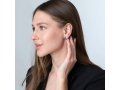 Earrings with Curved Eilat Stone Inlay and Silver Stripes – Sterling Silver