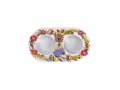 Eastern Flower Design Glass and Metal Candle Holders for Tea Lights - Yair Emanuel