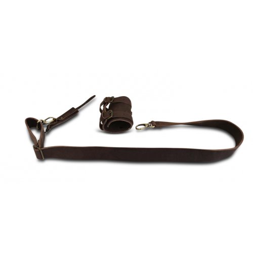 Elegant Leather Shoulder Carrying Strap for a Kudu Horn Yemenite Shofar