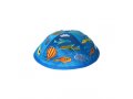 Embroidered Kippah for Children, Airplane Design on Blue - Yair Emanuel