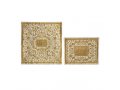 Embroidered Silk Floral Matzah & Afikoman Cover, Gold, Sold Separately - Yair Emanuel