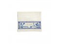 Embroidered Tallit and Tefillin Bags, Blue on Off-White - Yair Emanuel
