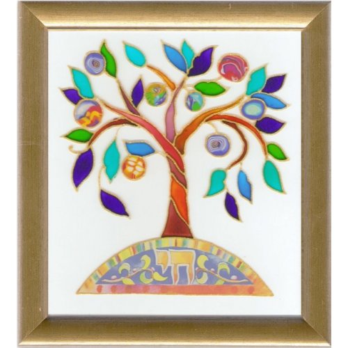 Etz Chaim Tree of Life Framed Wall Blessing - Dvora Black