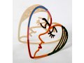 Face to Face Free Standing Double Sided Heart Sculpture - David Gerstein