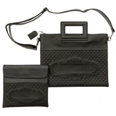 Faux Leather Tallit & Tefillin Bags and Strap - Black